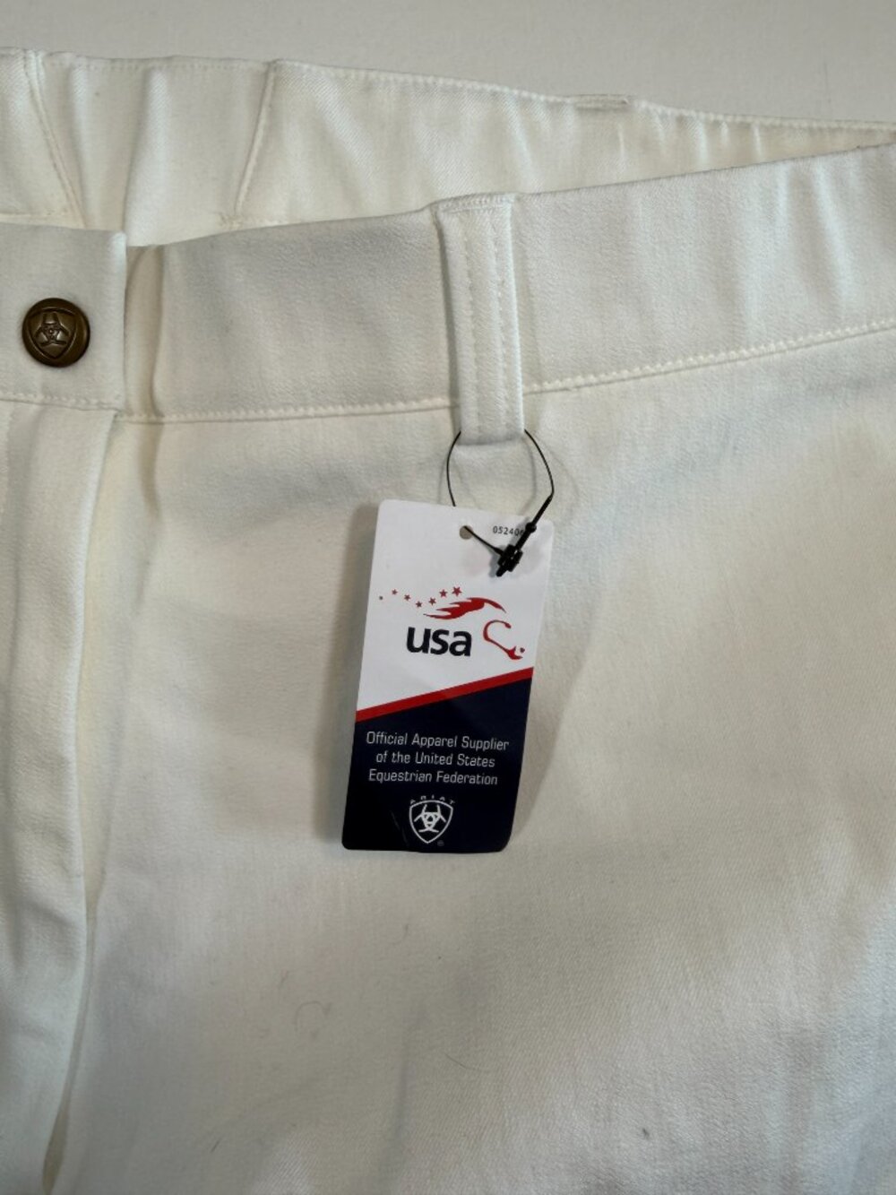 NWT ARIAT Fairfax Full Seat Equestrian Riding Breeches White 36R - Picture 7 of 15